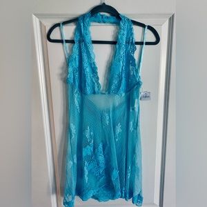 Fredericks of Hollywood sea breeze blue lingerie dress. New with tags.